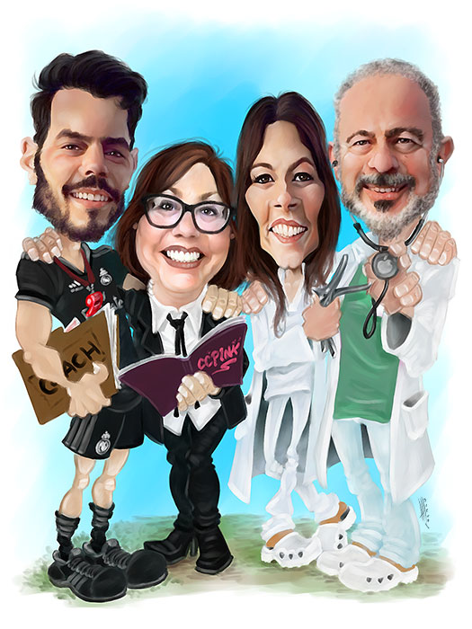 Caricaturas en familia