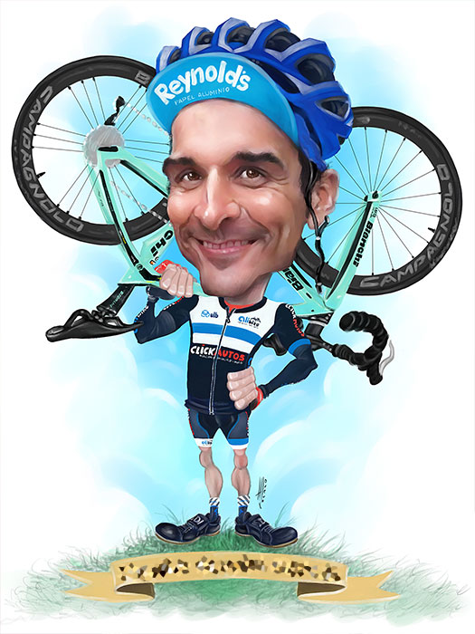 Caricaturas para ciclistas o mountain bikers