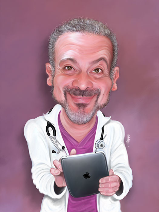 Caricaturas de medicos y enfermeria