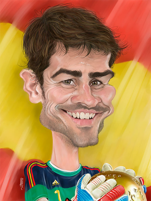 Caricatura de Iker Casillas
