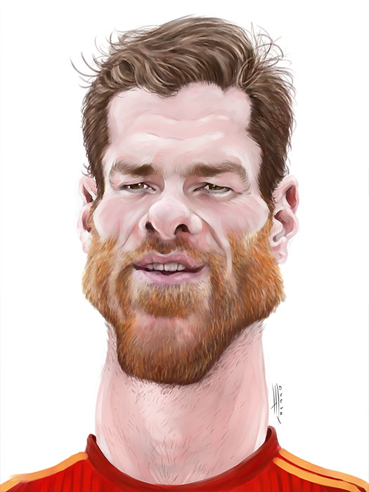 Caricatura de Xabi Alonso
