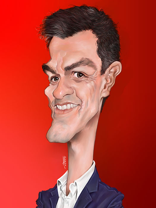 Caricatura de Pedro Sánchez